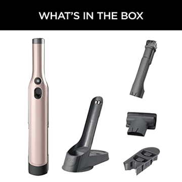 Shark WV201RGBRN WANDVAC Cordless Hand Vac, Lightweight and Portable at 1.4 lbs. with Powerful Suction, Charging Dock, One-Touch Empty for Car & Home, Rose Gold