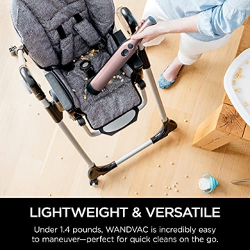 Shark WV201RGBRN WANDVAC Cordless Hand Vac, Lightweight and Portable at 1.4 lbs. with Powerful Suction, Charging Dock, One-Touch Empty for Car & Home, Rose Gold