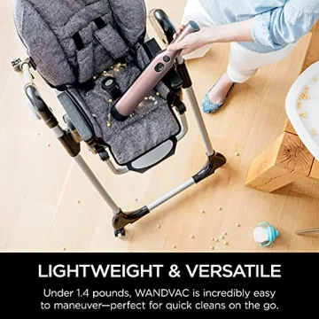 Shark WV201RGBRN WANDVAC Cordless Hand Vac, Lightweight and Portable at 1.4 lbs. with Powerful Suction, Charging Dock, One-Touch Empty for Car & Home, Rose Gold