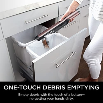 Shark WV201RGBRN WANDVAC Cordless Hand Vac, Lightweight and Portable at 1.4 lbs. with Powerful Suction, Charging Dock, One-Touch Empty for Car & Home, Rose Gold