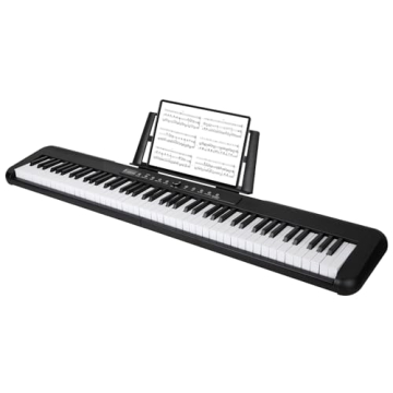 Digital Piano 88 Key Full Size Semi Weighted Electronic Keyboard Piano with Music Stand,Power Supply...