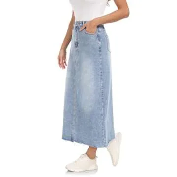 Chic MISS MOLY Women's Midi Denim Skirt for Fashion Lovers