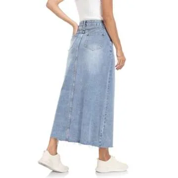 Chic MISS MOLY Women's Midi Denim Skirt for Fashion Lovers