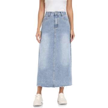 Chic MISS MOLY Women's Midi Denim Skirt for Fashion Lovers