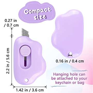 Tamaki Mini Box Cutter Cloud Retractable Letter Opener Envelope Slitter, Package Opener for Envelope...