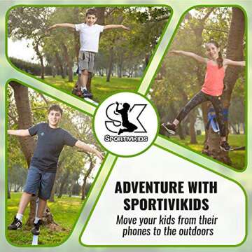 Sportivikids Slackline Kit 50FT for Outdoor Fun for All