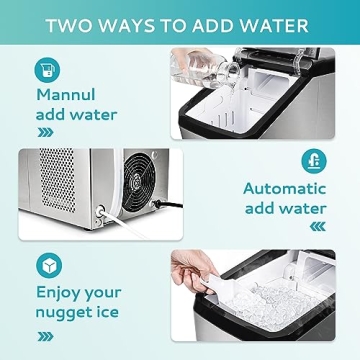 EUHOMY Nugget Ice Maker - 34lbs Daily Production
