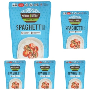 MIRACLE NOODLE Organic Ready To Eat Spaghetti Style Noodle, Healthy Alternative