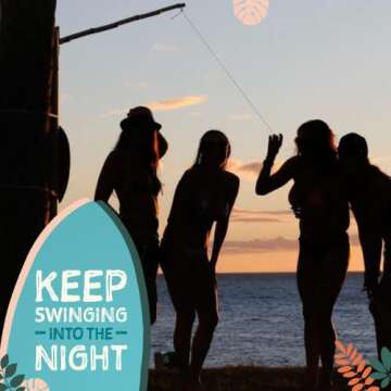 Tiki Toss Ring Toss Game for Adults - 13 Inch Surfboard Edition - Hook and Ring Game for Outdoor & Indoor Use, Gift for Husband, dad, College Boys