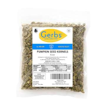 Raw Pumpkin Seed Kernels by Gerbs - 2 LBS - Top 11 Food Allergen Free & Non GMO - Vegan & Kosher Certified - Premium Grade AA Shelled Pepitas - Country of Origin Mexico