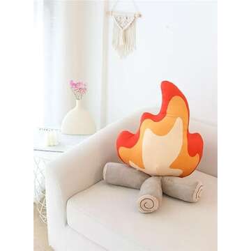 CZQAGCL Plush Pillow - Soft, Cute Fire Design, 15.7 Inch