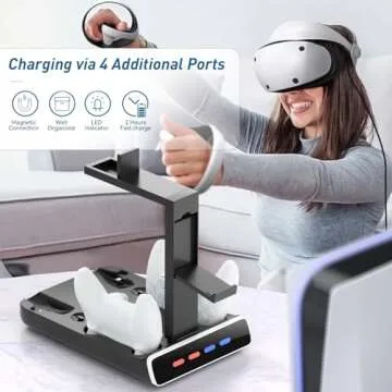 3-in-1 Charging Dock for PSVR2 and PS5 - Fast & Stylish