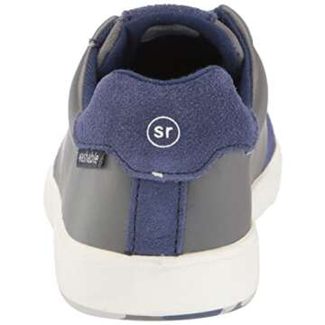 Stride Rite Baby-Boy's Made2Play Maci Sneaker, Grey/Navy, 7 W US Toddler