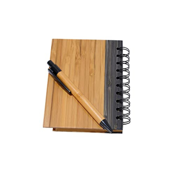 Eco-Friendly Bamboo Notebook & Pen Set for Writing