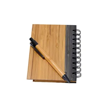 Eco-Friendly Bamboo Notebook & Pen Set for Writing