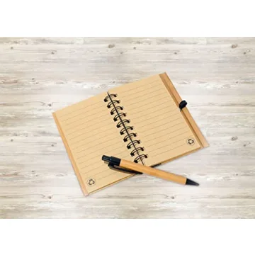 Eco-Friendly Bamboo Notebook & Pen Set for Writing