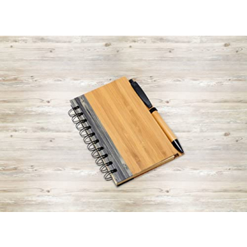 Eco-Friendly Bamboo Notebook & Pen Set for Writing
