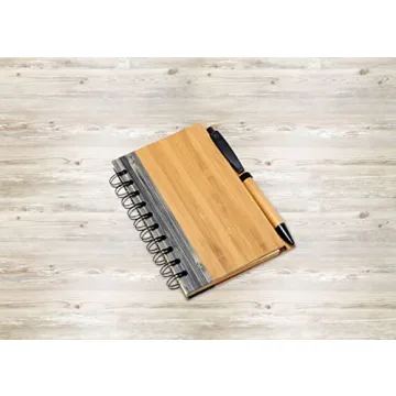 Eco-Friendly Bamboo Notebook & Pen Set for Writing