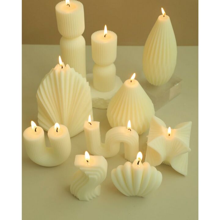 Geometric Aesthetic Soy Scented Candle for Stress Relief