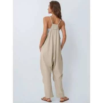 AUTOMET Stylish Spaghetti Strap Summer Jumpsuit for Women