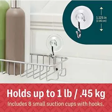 Premium Suction Cup Wall Hooks Set - Heavy Duty 1 lb Capacity