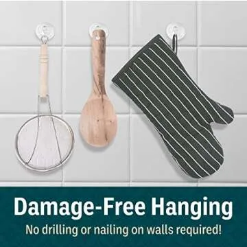 Premium Suction Cup Wall Hooks Set - Heavy Duty 1 lb Capacity