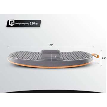 FEZIBO Anti Fatigue Standing Desk Mat - Wooden Balance Board