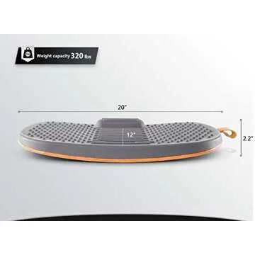 FEZIBO Anti Fatigue Standing Desk Mat - Wooden Balance Board