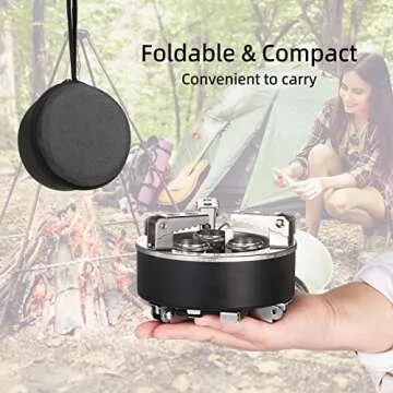 IUPPA 6800W Camping Gas Stove Folding 3 s Piezo Ignition Backpacking Stove Outdoor Cooking Stove Furnace for Camping Hiking Picnic Emergency