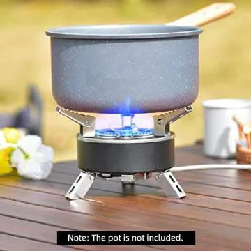 IUPPA 6800W Camping Gas Stove Folding 3 s Piezo Ignition Backpacking Stove Outdoor Cooking Stove Furnace for Camping Hiking Picnic Emergency