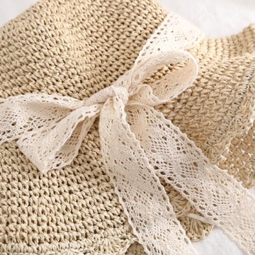 Stylish Women's Packable Straw Hat with UV Protection