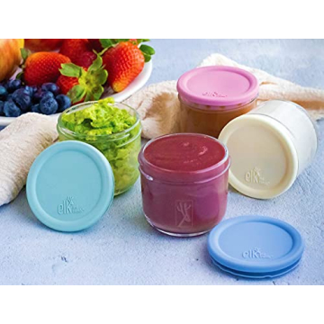 Elk and Friends Baby Food Storage Jars with Silicone Lid