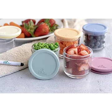 Elk and Friends Baby Food Storage Jars with Silicone Lid