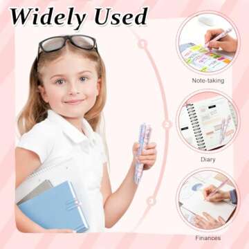 SHAIDOJIO 12pcs Cute Gel Ink Pens, Kawaii Cartoon Pens, 0.5mm Black Retractable Rollerball Pens Set, Student Supplies for Kids Girl Women Writing Journaling, Taking Notes, School Office (Set B)