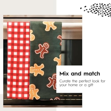 Premium Geometry Christmas Kitchen Towels - Quick Dry, Eco-Friendly