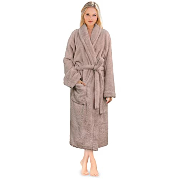 PAVILIA Luxurious Women's Fleece Sherpa Robe - Warm & Fluffy