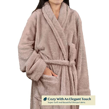 PAVILIA Women's Plush Fleece Robe - Warm & Cozy Comfort