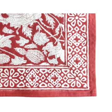 ATOSII Meraki Red Cloth Dinner Napkins Set of 4 100% Cotton