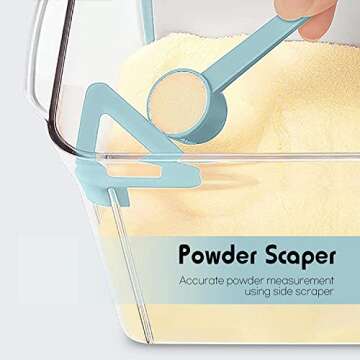 Cozey Daily Formula Container for Baby Formula Dispenser with Scraper and Scoop 730g Milk Powder Container BPA-Free Airtight Formula Storage Container 1700ml - Non-Slip Design