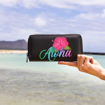 Stylish ALOHA Wallet for Everyday Use - Hawaiian Design