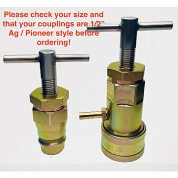 The Original Hydraulic Quick Coupling Pressure Decompression Relief Release Tool 1/2" Ag/Pioneer/Poppet Size fits models of Kubota, John Deere, Other Compact Tractors