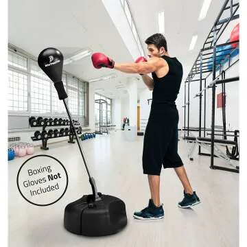 Adjustable Punching Bag with Stand for Fitness Training