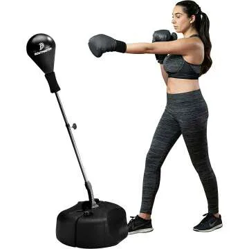 Adjustable Punching Bag with Stand for Fitness Training
