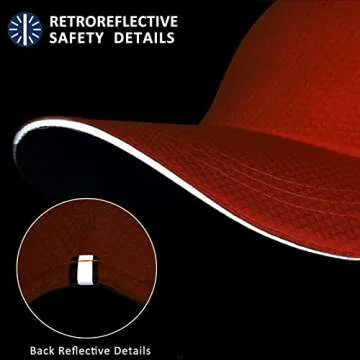 GADIEMKENSD Womens Race Day Running Hat Performance Cooling Tennis Hat for Women Dry Fit Sun Cap Vented Lightweight Reflective Ponytail Hats for Hiking Golf Beach Workout Gym Orange