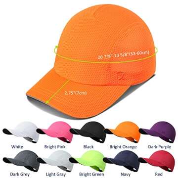 GADIEMKENSD Womens Race Day Running Hat Performance Cooling Tennis Hat for Women Dry Fit Sun Cap Vented Lightweight Reflective Ponytail Hats for Hiking Golf Beach Workout Gym Orange