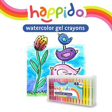 Happido Watercolor Gel Crayons - 48 PC Set