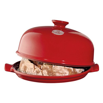 Emile Henry Burgundy Ceramic Bread Cloche for Baking