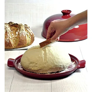 Emile Henry Burgundy Ceramic Bread Cloche for Baking