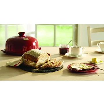 Emile Henry Burgundy Ceramic Bread Cloche for Baking