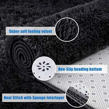 Qumig Ultra Soft Fluffy Area Rug for Modern Decor